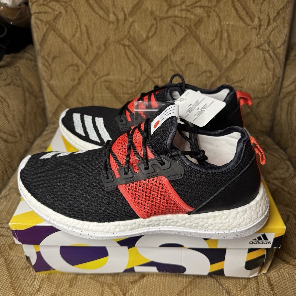 Adidas X Livestock Men's Pure Boost ZG PK Running Size 9.5‎ Black/Red |BB5598|